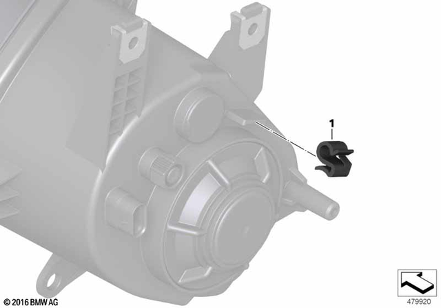 61131382377 - Lights: Clamp -  for BMW-Motorrad Image