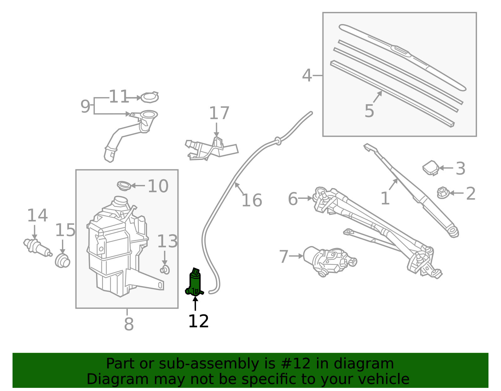 2019-2025 Lexus Washer Pump 85330-33070 | OEM Parts Online