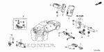 38388T2AA00 - Electrical/Exhaust/Heater/Fuel: BRACKET, LF ANTENNA (FR) for Honda Image