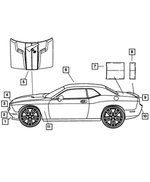 5NH62GS4AA - Exterior Ornamentation: Fender Decal for Dodge: Challenger Image