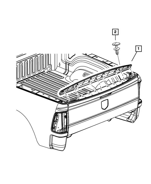 68164588AB - Conversion and Upfit Packages: Tailgate Spoiler for Mopar Image image