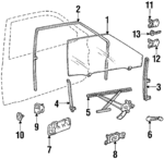 73300SE0000 - Body: Glass for Honda: Accord Image