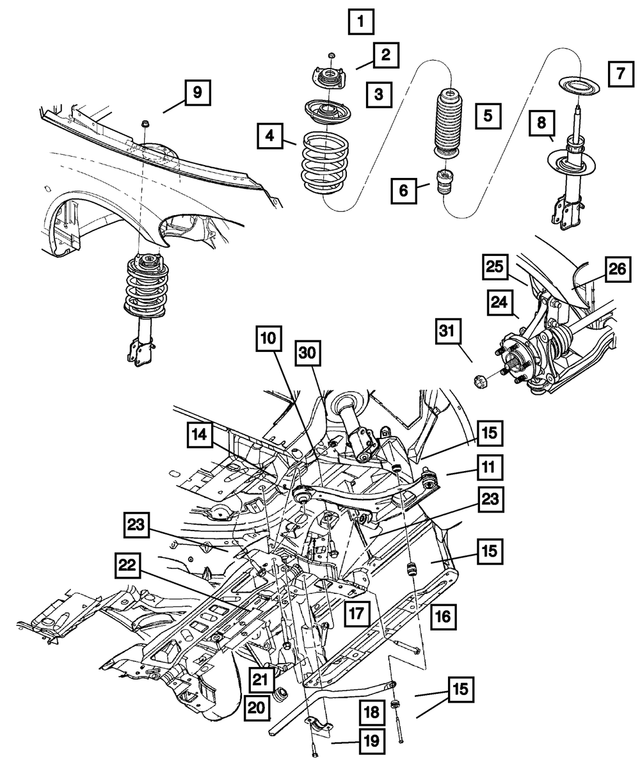 6505116AA - Front Suspension &amp; Drive: Nut for Mopar Image
