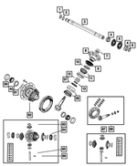5066067AA - Front Axle; Dana 186 MM; Differential and Drive Line: O Ring for Mopar Image image