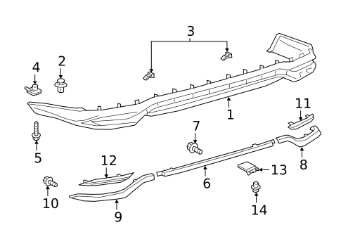 Bumper & Components - Rear for 2018 Lexus RX450hL #1