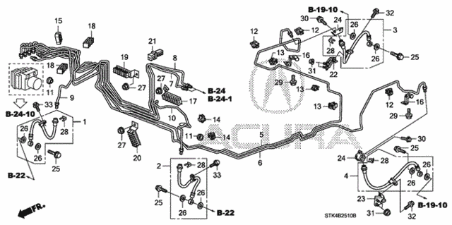 Brake Lines (VSA) for 2009 Acura RDX #0