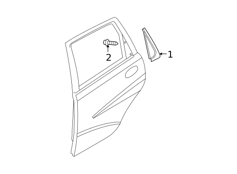 Exterior Trim - Rear Door for 2008 Chevrolet Aveo5 #0
