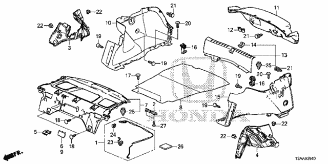 Rear Tray - Side Lining for 2017 Honda Accord #0