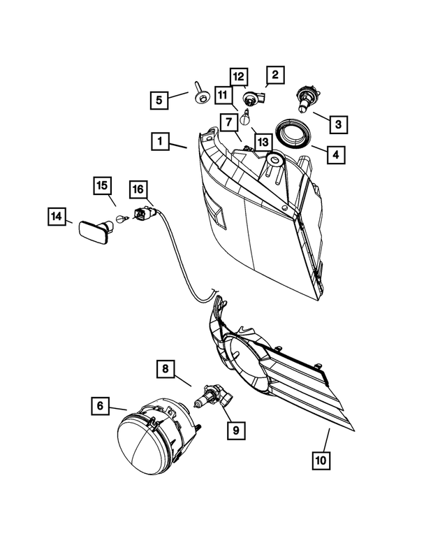 5103363AA - Electrical: Headlamp Vent Tube for Mopar Image