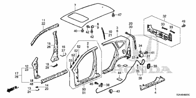 Outer Panel - Roof Panel for 2012 Honda CR-V #0