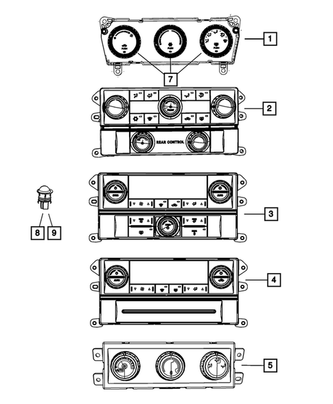 Air Conditioner and Heater Controls for 2009 Dodge Journey #0