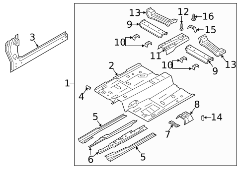 Floor & Rails for 2023 Ford Escape #0