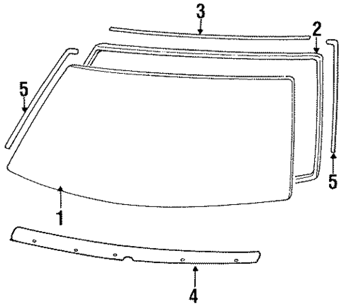 Glass - Windshield for 1987 Toyota Celica #0