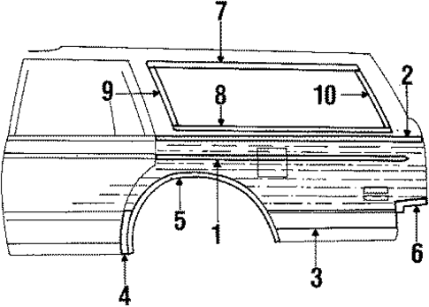 Exterior Trim - Quarter Panel for 1986 Buick Electra #0