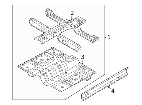 Floor & Rails for 2025 Hyundai Tucson #1