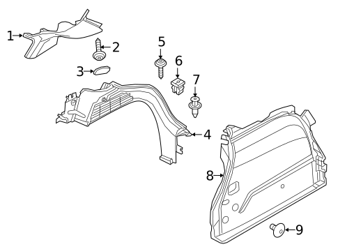 Interior Trim - Quarter Panels for 2018 Fiat 500X #0