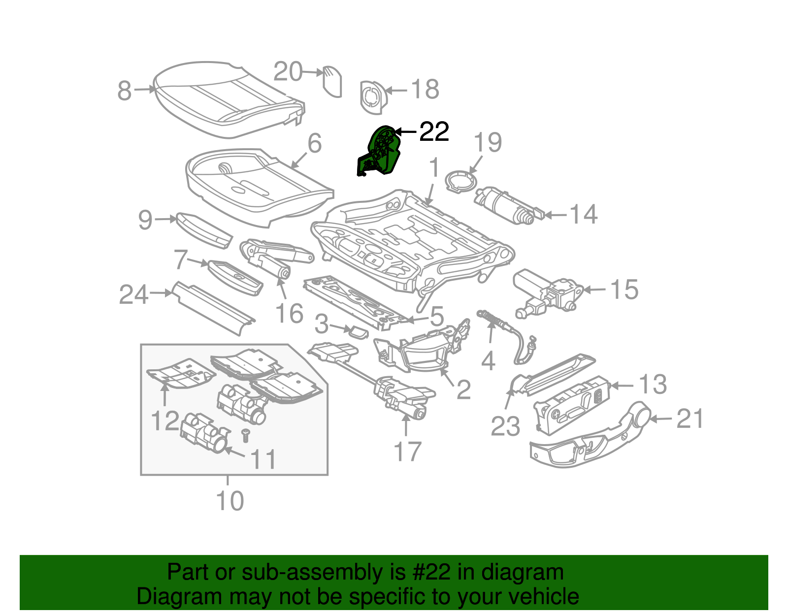 Recline Cover - BMW (52-10-7-111-148)