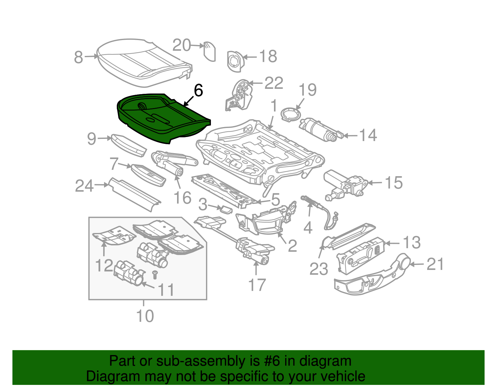 Seat Cushion Pad - BMW (52-10-7-007-598)