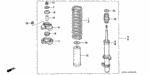 51401SM1A32 - Chassis: SPRING, FR. (ROCKWELL) for Honda Image