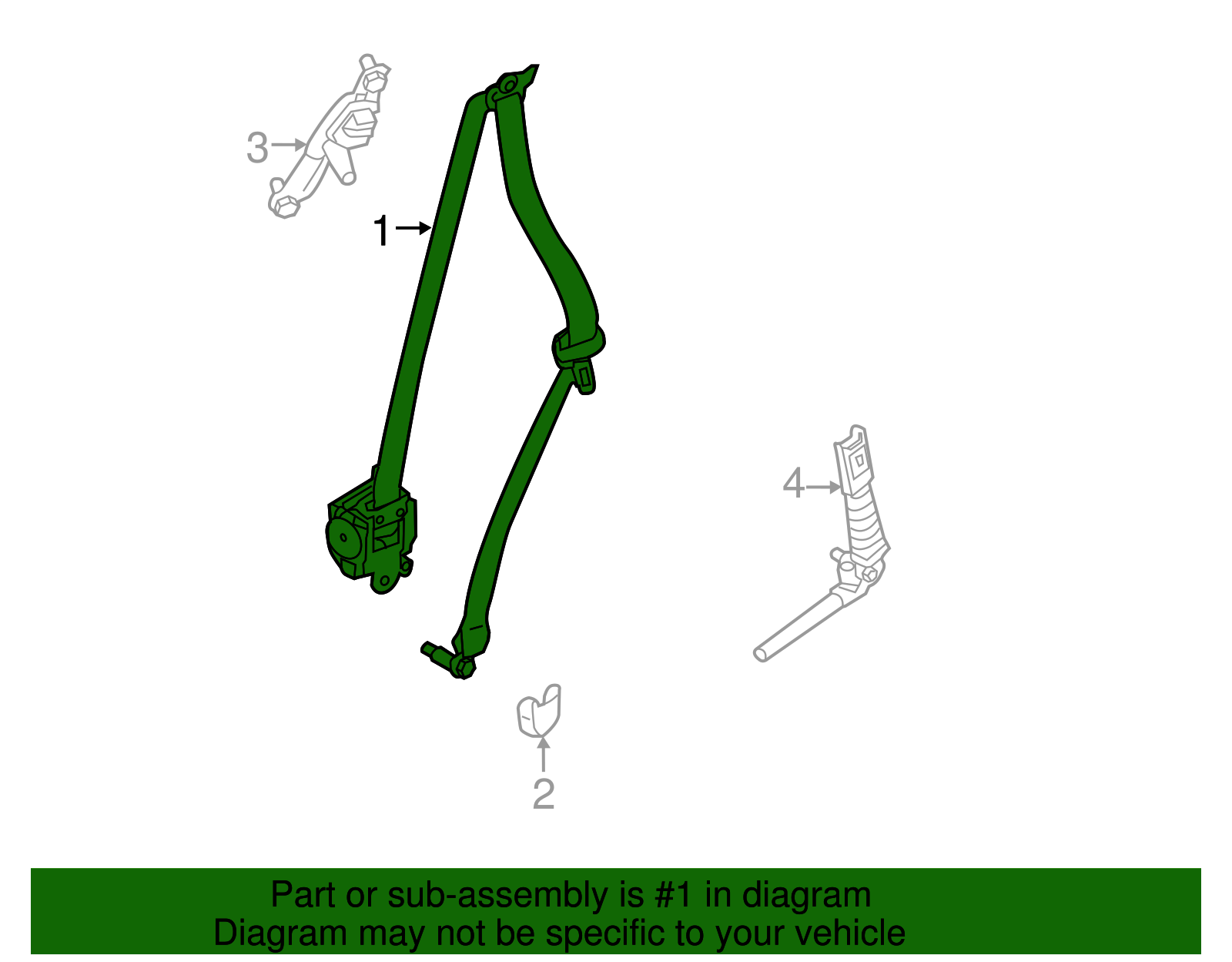 2017-2020 Infiniti QX80 Belt & Retractor H6884-1A61A | Faulkner ...