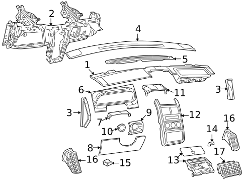 Instrument Panel for 2009 Dodge Journey #0