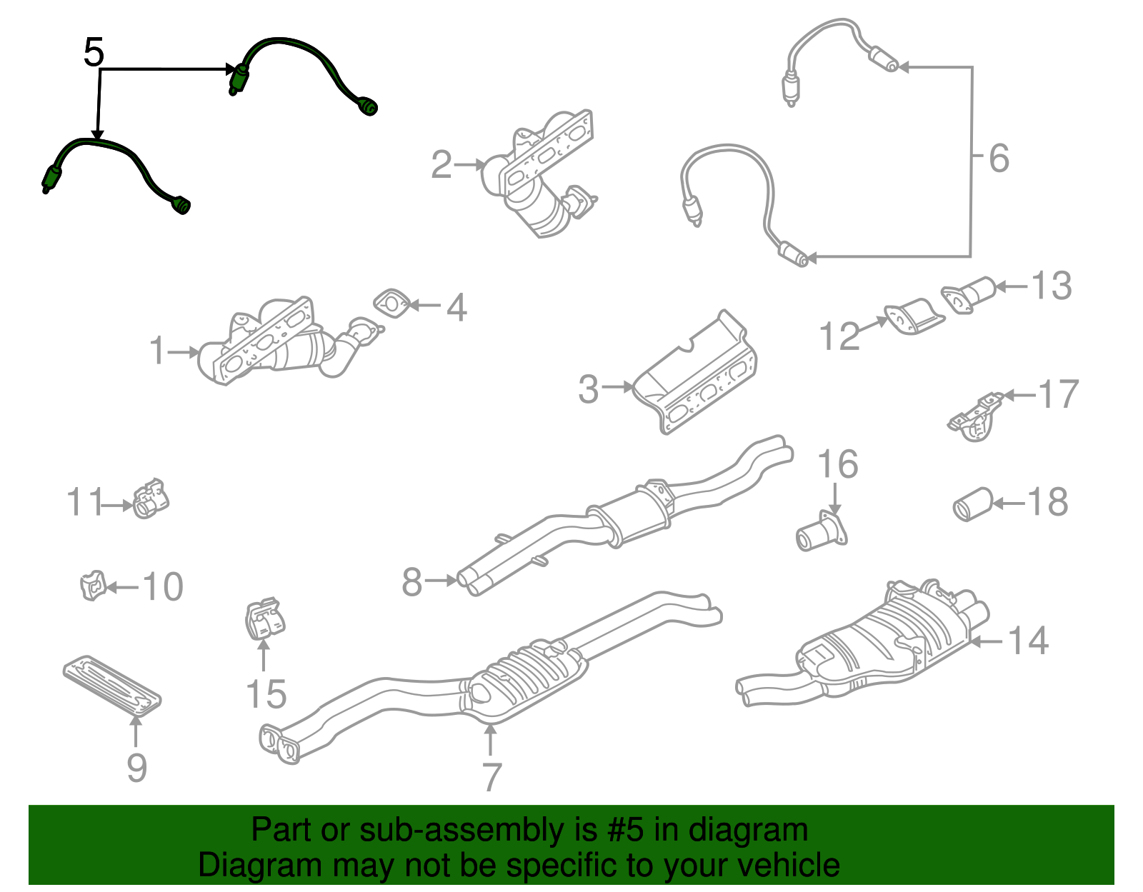 11781742050 - 1994-2006 BMW Oxygen Sensor (11-78-1-742-050