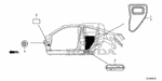 91616SLE000 - Interior/Bumper: BLOCK, FR. PILLAR (LOWER) (INNER) for Honda Image