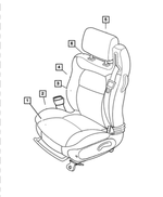 YJ581DVAA - Interior Trim: Front Seat Cushion, Right for Mopar Image