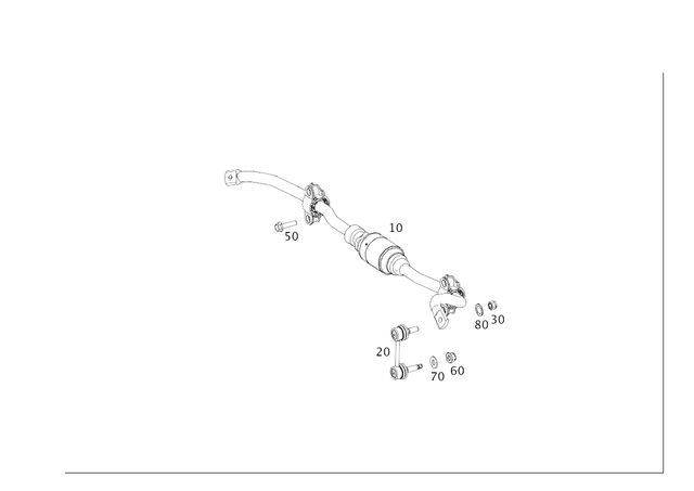 3904 - Springs, Suspension and Hydraulic Components: Hexagon Head Bolt for Mercedes-Benz: GL320, GL550, ML320, ML350, ML450, ML500, ML550, ML63 AMG, R320, R350, R500 Image image