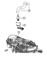 4892169AC - 4.0L Gas; Engine: Pcv Hose for Mopar Image