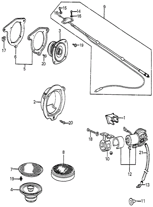 Radio Antenna - Speaker for 1984 Honda Accord #0