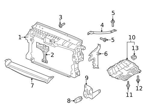 Radiator Support for 2017 Volkswagen Tiguan #0