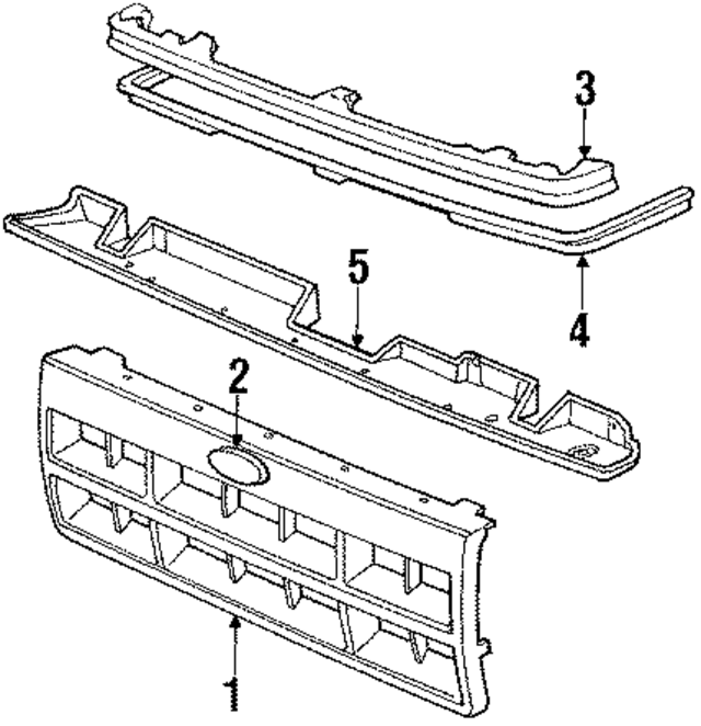 FOTZ8200C - Body: Grille Assembly for Ford: Bronco II, Ranger Image
