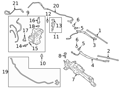 Headlamp Washers/Wipers for 2020 Jaguar I-Pace #1