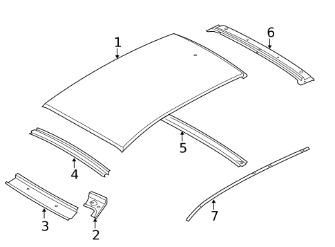 Roof & Components for 2006 BMW 325xi #1