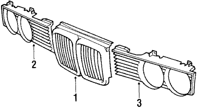 51131964862 - Body: Grille for BMW Image