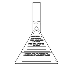 8E0010352P - Body: Air Bag Information Label for Audi Image