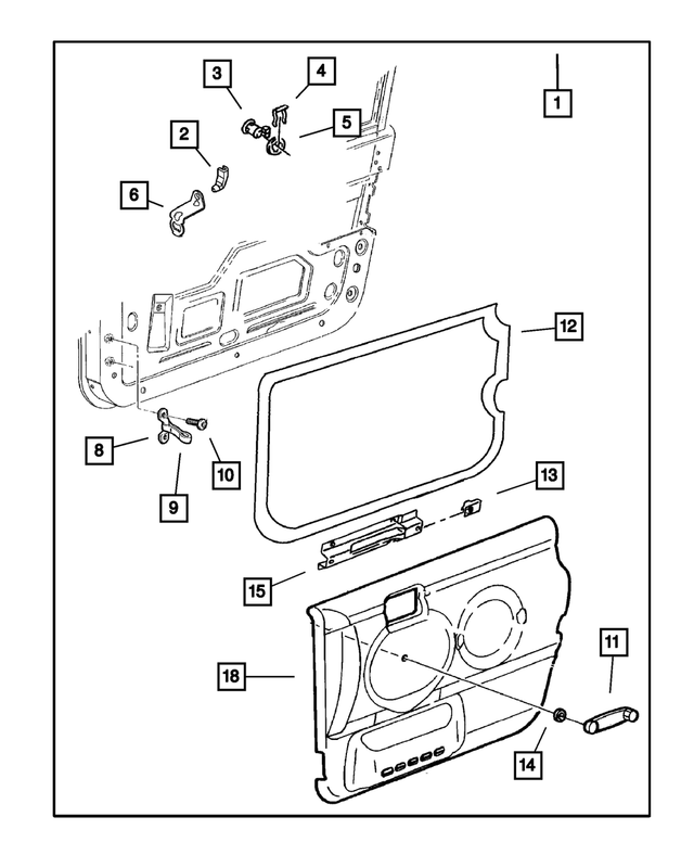 55176401 - Mopar Accessories - Component Parts: Door Lock Cylinder Retainer for Mopar Image