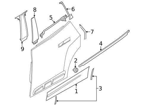 Exterior Trim - Rear Door for 2023 BMW iX #0