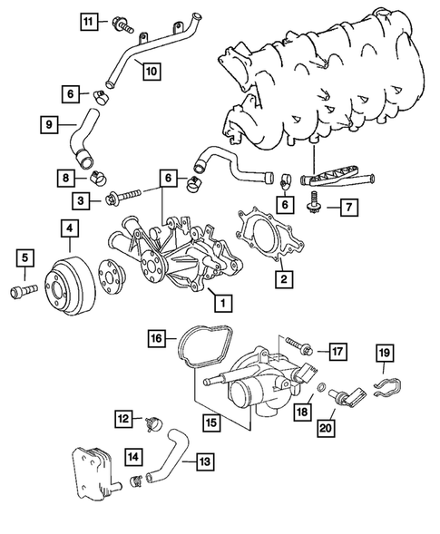 Water Pump and Related Parts for 2006 Dodge Sprinter 3500 #0
