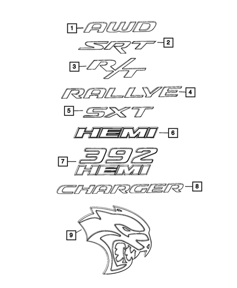 Nameplates for 2016 Dodge Charger #0