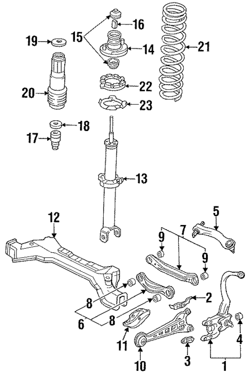 Rear Suspension for 1992 Honda Accord #1