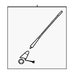 1J0035505E - Electrical: Antenna Assembly for Volkswagen: Beetle, Golf, Jetta, Passat Image