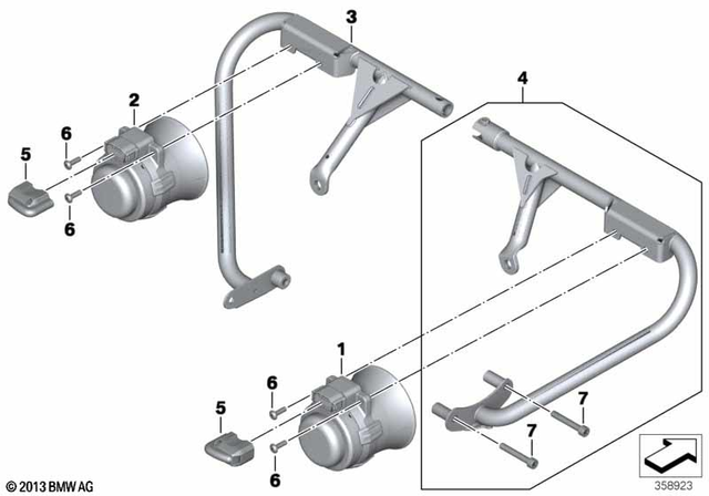 46637723082 - : Crash Bar, Right for BMW-Motorrad Image