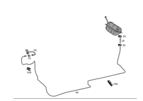 Fuel Lines, Gasoline Vehicles for 2018 Mercedes-Benz SLC300 #0