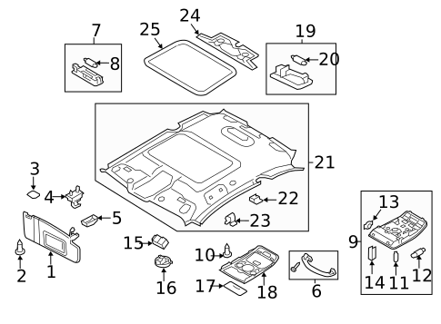 Interior Trim - Roof for 2013 Audi A4 Quattro #0
