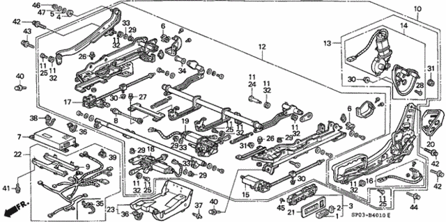 Front Seat Components (1) for 1994 Acura Legend #0