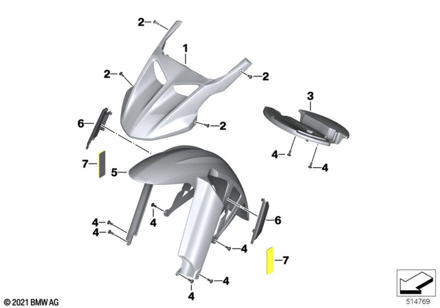 46618534961 - : Front Wheel Fender for BMW-Motorrad Image