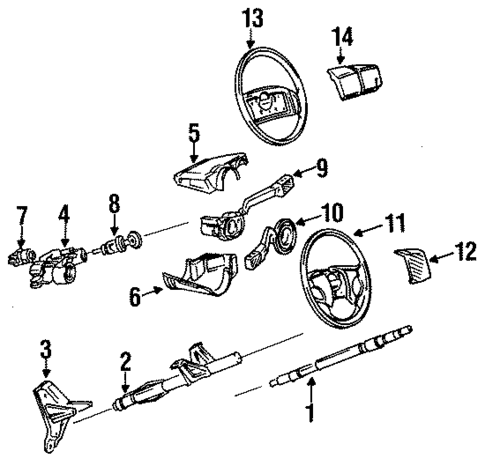 Steering Column & Wheel for 1986 Volkswagen Golf #0