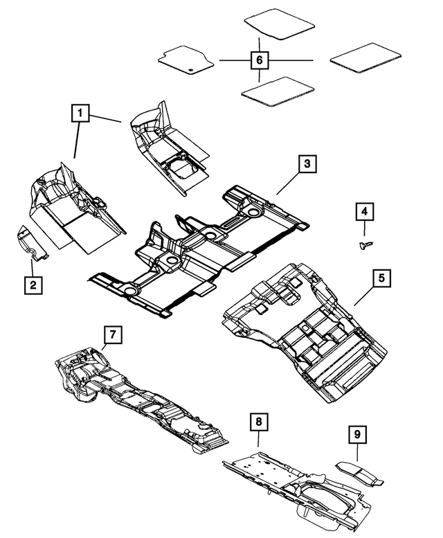 1SJ20DX9AG - Interior Trim: Front Floor Carpet, Right for Mopar Image